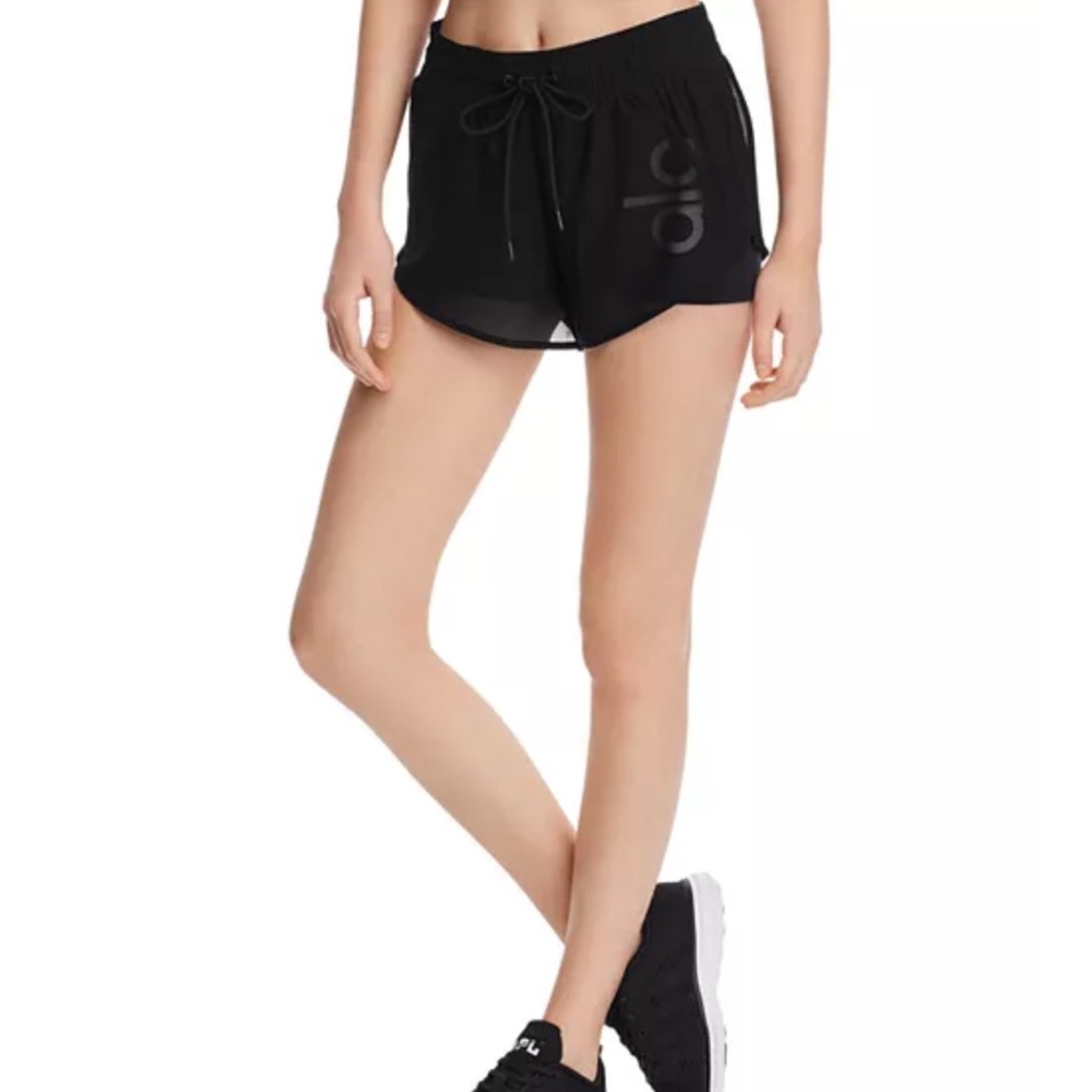 ALO Yoga Ambiance Mesh Overlay Shorts